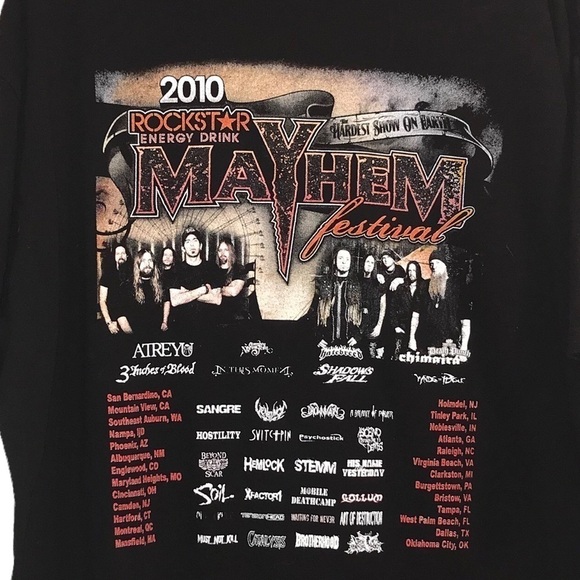 Mayhem Maddness 2010 Graphic Tee Shirt - Picture 4 of 6